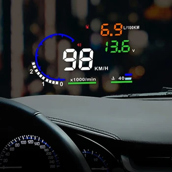 Проекционный дисплей HUD с диагональю 5,5 дюймов, расстояние до скорости, Многофункциональный головной дисплей, Цифровые автомобильные электронные аксессуары для автомобилей OBD2