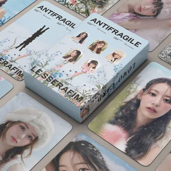 55 шт./упак. Новый альбом LE SSERAFIM ANTIFRAGILE Lomo Card HD Photo Print Cards Картинки для фанатов, собранные в подарок
