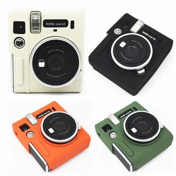 Противоскользящий текстурный дизайн, силиконовый чехол, сумка для камеры, защитный кожный чехол для камер Fujifilm instax mini 40