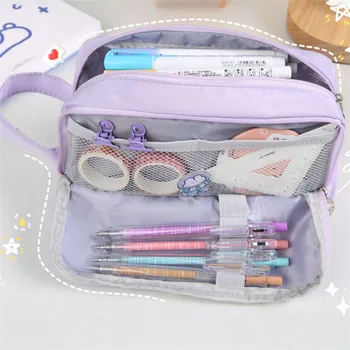 Креативный пенал для карандашей Cute Boy Girl Kawaii, пеналы для хранения, Детская сумка для ручек, Большая коробка для канцелярских принадлежностей, принадлежности для школьников