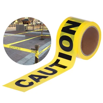 Рулон желтой предупреждающей ленты 7 см * 100 м Для защитного барьера Для полицейских заграждений для подрядчиков, Безопасность общественных работ, Высокое качество