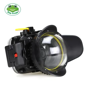 Подводный чехол Seafrogs 40m/130ft TG5 для Дайвинга Водонепроницаемый Корпус для камеры Olympus TG-5 с Красным Фильтром 67 мм и объективом 