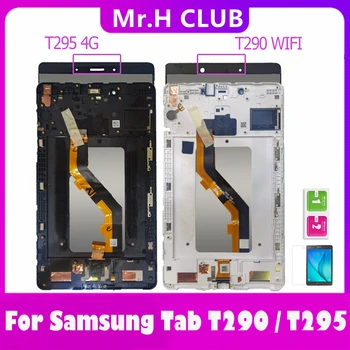 С рамкой для Samsung Galaxy Tab A T290 2019 SM-T290 SM-T295 T295 T290 Замена ЖК-дисплея с сенсорным экраном и цифровым преобразователем в сборе