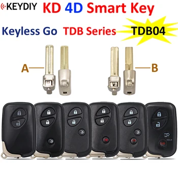 KEYDIY KD Универсальный Дистанционный 4D Смарт-Ключ TDB04-3 TDB04-4 TDB04 для Lexus FCC ID: 0140 3370 5290 F433 A433 0500 6601 0111 6221