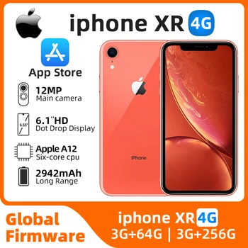 Apple iphone XR ios 6,1 дюйма 128 ГБ ROM Всех цветов в Хорошем состоянии Оригинальный подержанный телефон