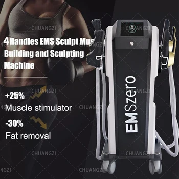 Машина для Похудения Тела EMSzero Hi-Emt 6500w с 4 Ручками и дополнительной Подушечкой для стимуляции Таза Muscle Sculpt New