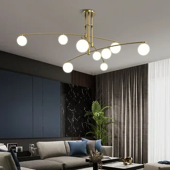 Подвесной светильник из скандинавского стекла, Минималистичный подвесной светильник, декор комнаты, Подвесной потолочный светильник для столовой, гостиной