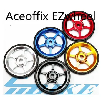 Aceoffix 1 пара Сверхлегких колес easywheel Для велосипеда Brompton черного/серебристого / золотого цвета с титановыми вкраплениями