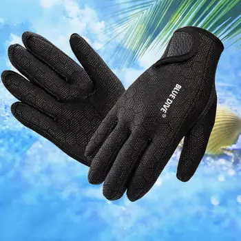 Водные перчатки 1,5 мм для взрослых женщин мужчин, теплый гидрокостюм с пятью пальцами, зимние перчатки для плавания с аквалангом, снорклинга, серфинга