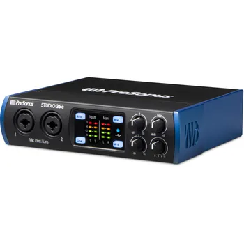 Аудиоинтерфейс, совместимый с PreSonus Studio 26c USB-C ™, с микрофонными предусилителями XMAX-L для живых выступлений и студии