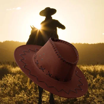 Новая женская ковбойская шляпа в западном стиле, летняя для джентльмена, для верховой езды, охоты, джазовой пастушки, модная замшевая дорожная широкополая кепка от солнца