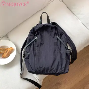 Нейлоновая сумка через плечо, однотонный женский студенческий рюкзак с регулируемым ремешком, модный рюкзак для путешествий в офис, школьный Корейский рюкзак