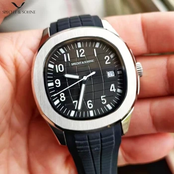 Specht & Sohne Роскошные деловые 42-миллиметровые мужские часы с механическим механизмом с автоподзаводом, светящиеся водонепроницаемые мужские часы