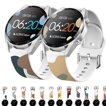 20/22 мм Ремешок для Samsung Galaxy Watch 5/5 Pro/4 6 Classic/46 мм/42 мм/active 2 Gear s3/S2 силиконовый браслет Huawei GT/2/GT2 ремешок