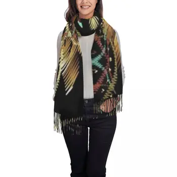 Зимний шарф, Женская тонкая теплая шаль, барочный узор, Женское одеяло с кисточками, Хиджаб Echarpe Bufanda