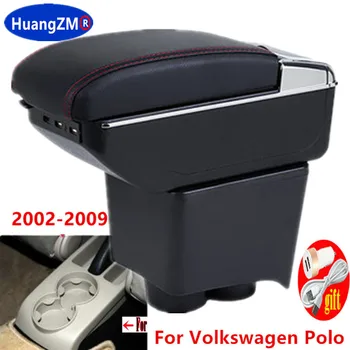Для Volkswagen Polo Подлокотник для VW Polo 9N 3 Коробка для автомобильного подлокотника 2002-2009 Коробка для хранения запасных частей аксессуары для интерьера автомобиля USB