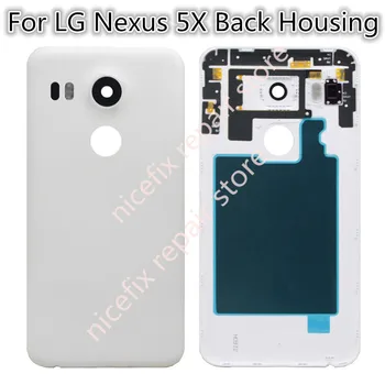 Для LG Google Nexus 5X Задняя крышка батарейного отсека Задняя дверь Корпус Запасные части 5,2 