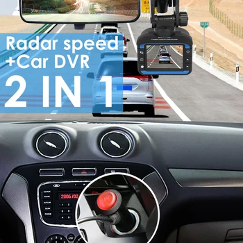 Автомобильный видеорегистратор Dash Camera Радар-детектор VG3 2 в 1, голосовое оповещение о скорости на английском и русском языках для украшения личного автомобиля на открытом воздухе