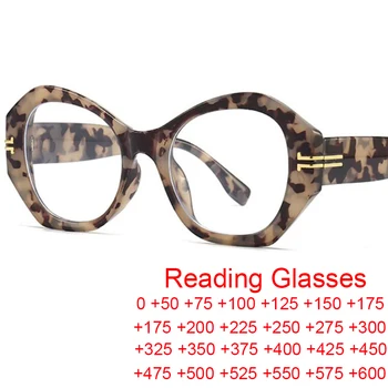 Модные Очки для чтения для женщин мужчин Бренд Дизайнерские Негабаритные Круглые очки неправильной формы С прозрачным Анти-синим светом