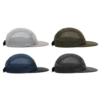 Дышащая летняя быстросохнущая кепка, Новая рабочая кепка, мужские и женские Сетчатые кепки, Походная шляпа, бейсболки с 5 панелями