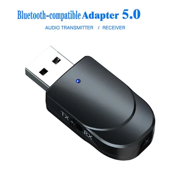 Новый 2 в 1 Bluetooth 5,0 Аудиоприемник Передатчик 3,5 мм Разъем AUX USB Стерео Музыкальный Беспроводной Адаптер для Телевизора Автомобильных ПК Наушников