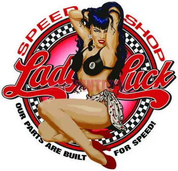 Креативная Lucky Lady Speed Shop Термоаппликация Виниловые Наклейки На Гоночный Шлем Наклейки