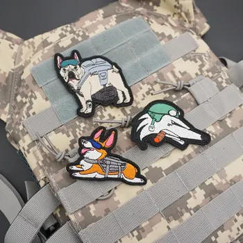 Военно-тактические нашивки с вышивкой, нарукавная повязка, значок на рюкзаке с застежкой-крючком для одежды