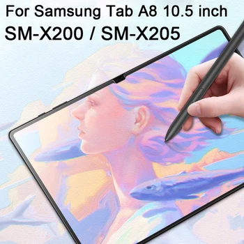 Матовая Пленка Для Рисования Samsung Galaxy Tab A8 10,5 дюймов 2021 X200 X205 Бумага Для Письма, Антибликовая Защитная Пленка Для Экрана SM-X200 SM-X205
