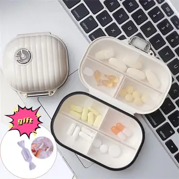 1 шт. мини-портативная коробка для таблеток Для раздельной упаковки таблеток с несколькими сетками Герметичный ящик для хранения таблеток Органайзер для таблеток