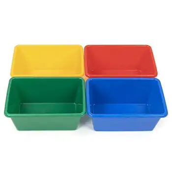 Пластиковый контейнер для хранения с полками, многоцветный, 4 отсека
