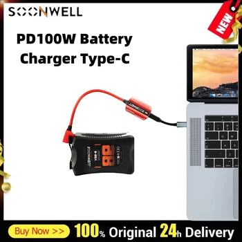 SOONWELL PD100w 100 Вт Зарядное Устройство USB-C Type-C Быстрая Зарядка от Модуля Зарядного Устройства D-TAP Кабель Питания Адаптер для ПК Камеры Телефона