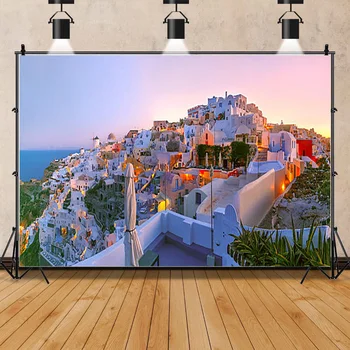 Архитектура ШЕНГЕНБАО в городе Ия, Греция, Пейзажи острова Санторини и белый фон для архитектурной фотографии XL-03