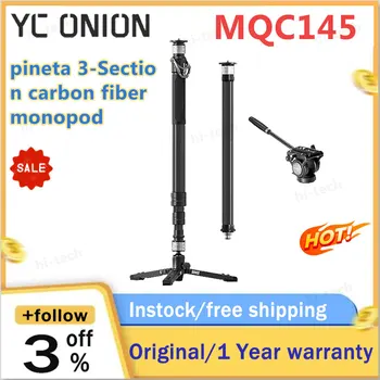 YC onion MQC145 pineta 3-секционный монопод из углеродного волокна MQA145 Монопод из алюминиевого сплава с жидкостной головкой FH60 pk ifootage