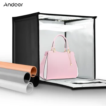 Andoer 40cm Studio LED Light Box Портативная Съемочная Палатка Fodable Photo Light Box с 4 Цветными Фонами для Фотосъемки EU Plug