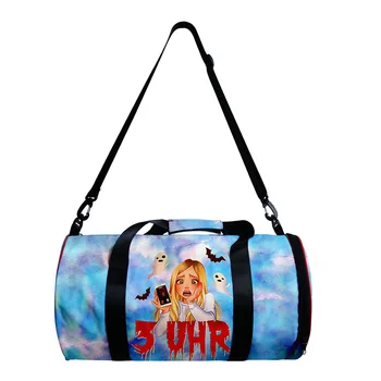 Популярная молодежная сумка через плечо Beki Fluffy с 3D принтом в форме бочонка, спортивные сумки на открытом воздухе, сумка для йоги в спортзале, дорожные сумки большой емкости