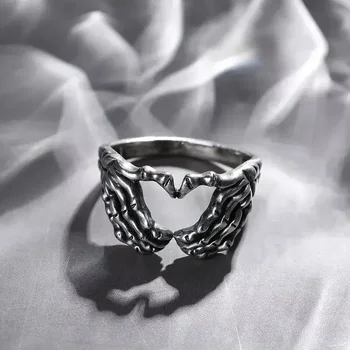 Новый простой жест темперамента, ретро-кольцо, европейский и американский Скелет, комбинация рук, Концентрическое и властное кольцо