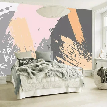 Пользовательские фотообои beibehang 3d fresco современные простые акварельные геометрические граффити в отдельной гостиной ТВ 3D обои