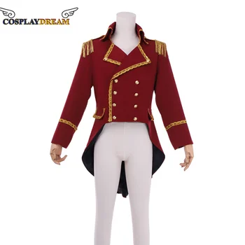 Средневековый мужской костюм Колониальной военной красной формы 18 века, мужской костюм эпохи регентства в викторианском стиле, ретро-смокинг, фрак