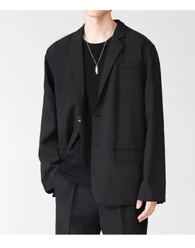 C1384-Весенний мужской пиджак, новая повседневная корейская версия модной облегающей куртки skid jacket