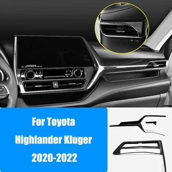 Накладка для отделки центрального управления автомобиля ABS, Украшение крышки воздуховода для Toyota Highlander Kluger 2020-2022
