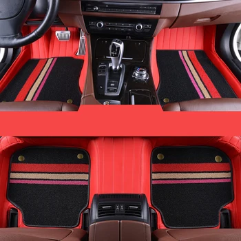 Кожаный Полный комплект автомобильных ковриков на заказ для BMW F30 2013 2014 2015 2016 2017 Автомобильные коврики Аксессуары для укладки интерьера