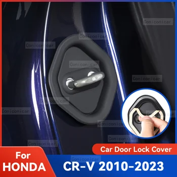 Автоматический Дверной замок автомобиля, пряжка, защитная крышка, эмблемы, силиконовое украшение для HONDA CR-V 2010-2023, аксессуары для защиты CRV