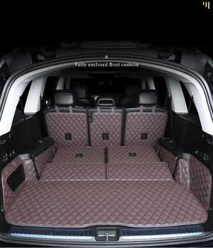 Автомобильные коврики в багажник для Mercedes GLS 2020-2022 7-местные коврики в багажник Пользовательские автомобильные аксессуары из высококачественной кожи