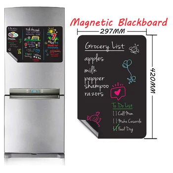 Магнитная черная доска формата А3, декор для детской комнаты, магнитная классная доска, доска объявлений на холодильнике для домашней кухни