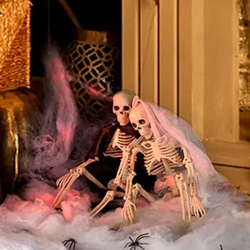 Новые подвесные украшения на Хэллоуин, гибкий пластиковый скелет, жених, невеста, пара скелетов, Дом с привидениями на Хэллоуин, реквизит для декора