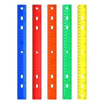 5ШТ, 5 Видов цветных измерительных инструментов, Прямая пластиковая линейка для детских школьных канцелярских принадлежностей