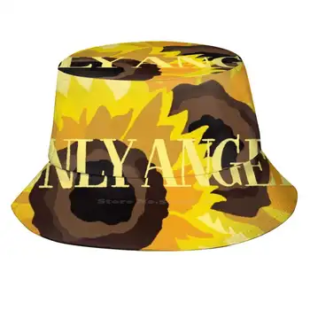 Только женские солнцезащитные шляпы Angel Korean Outdoor 1D Относитесь к людям с добротой, Признак времени, Милое создание Киви