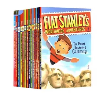 19 шт. /компл. Коллекция Flat Stanley Global Adventure Детская книга для чтения на английском языке с картинками, комический роман, художественная литература, подарок для детей