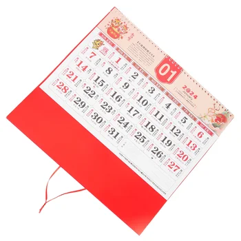 Традиционный подвесной календарь настенный календарь с прозрачной печатью Деликатный офисный настенный календарь
