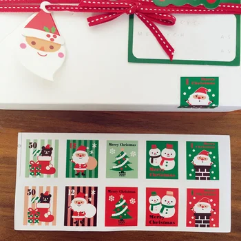 6 Листов Классической рождественской тематической наклейки, Рождественский штамп, Запечатывающие наклейки, Цветная декоративная наклейка для бара, отеля, KTV Home